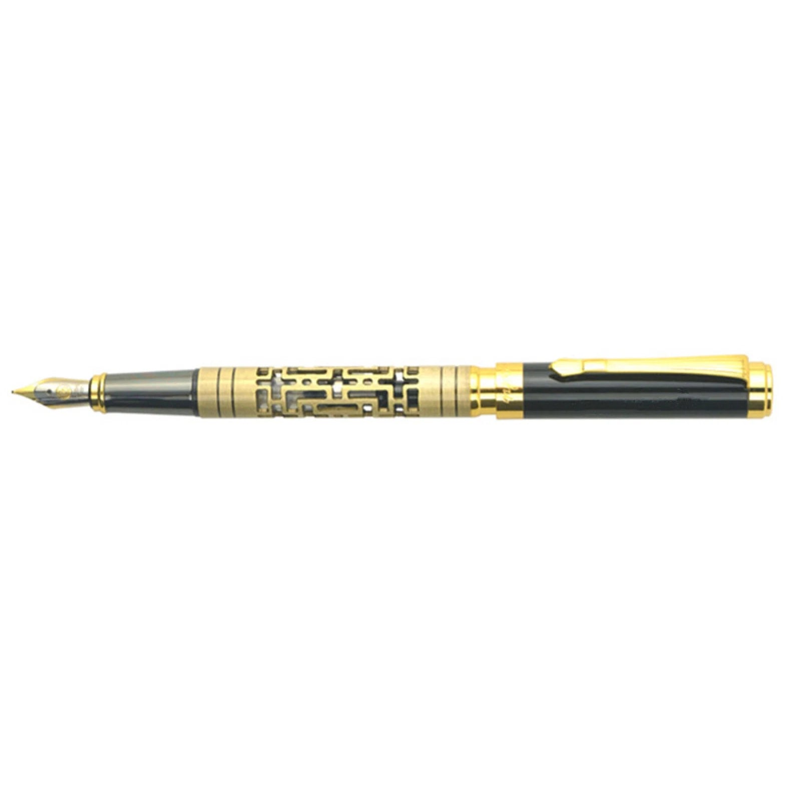 Luoshi Labyrinth Fountain Pen Two Tone Gold Plated Steel Nib 0.7mm