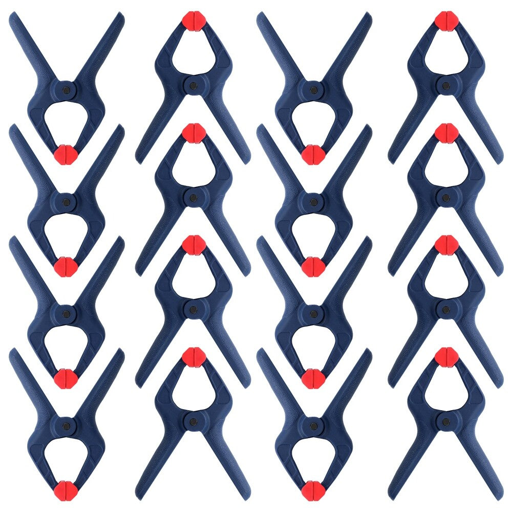WORKPRO 16PC Spring Clamp Set 3-3/8" Nylon Spring Clamp with Adjustable Jaw Pads