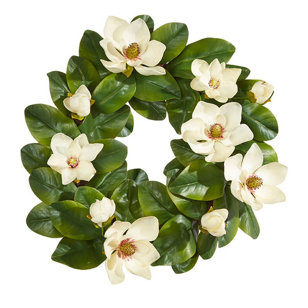 Spring Wreath 23" Artificial Flower Wreath Silk Floral For Front Door