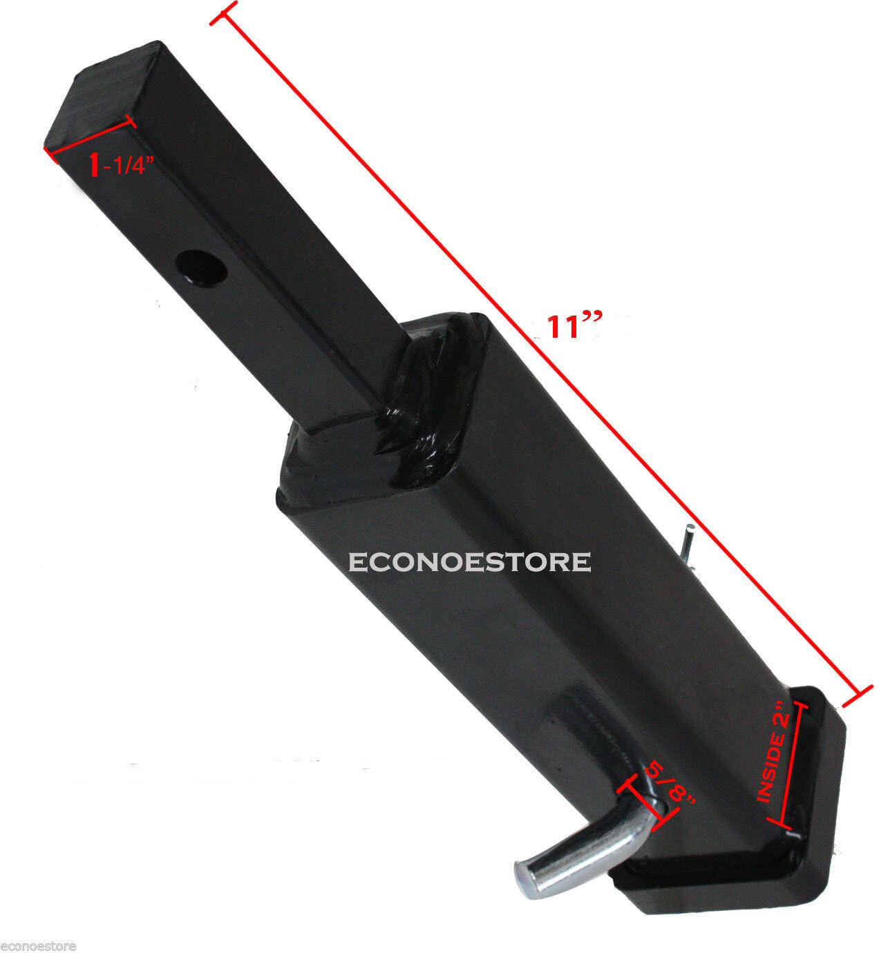 Tow Hitch Adapter 1-1/4" to 2" Extend Trailer Receiver Towing 11" Hitch Tool