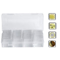 Square Plastic Coin Collection Boxes Storage Holder Container Display