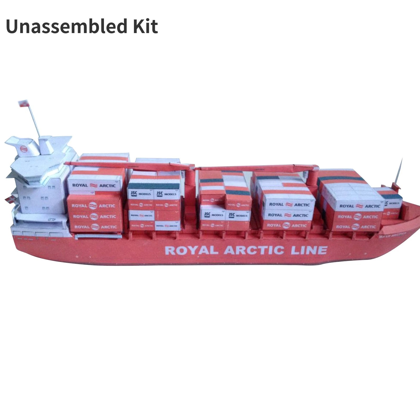 Diy 1:400 Danish Container Ship Mary Arctica Paper Ship Model