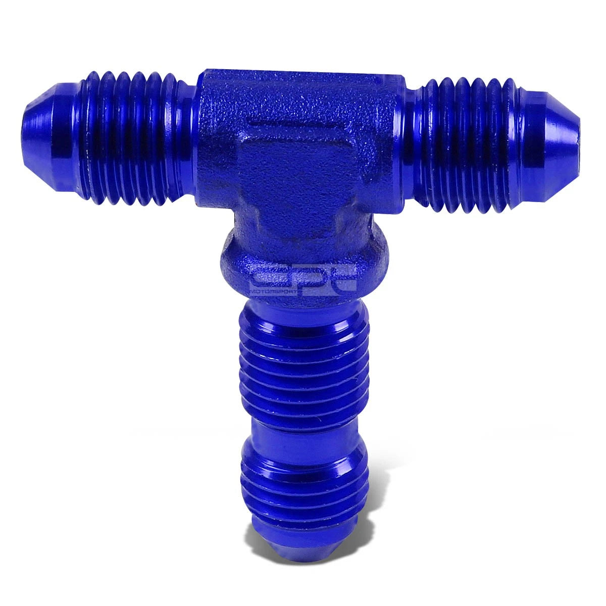 4an An-4 Male On Run Female Bulkhead Flare Blue Anodized Tee Fitting