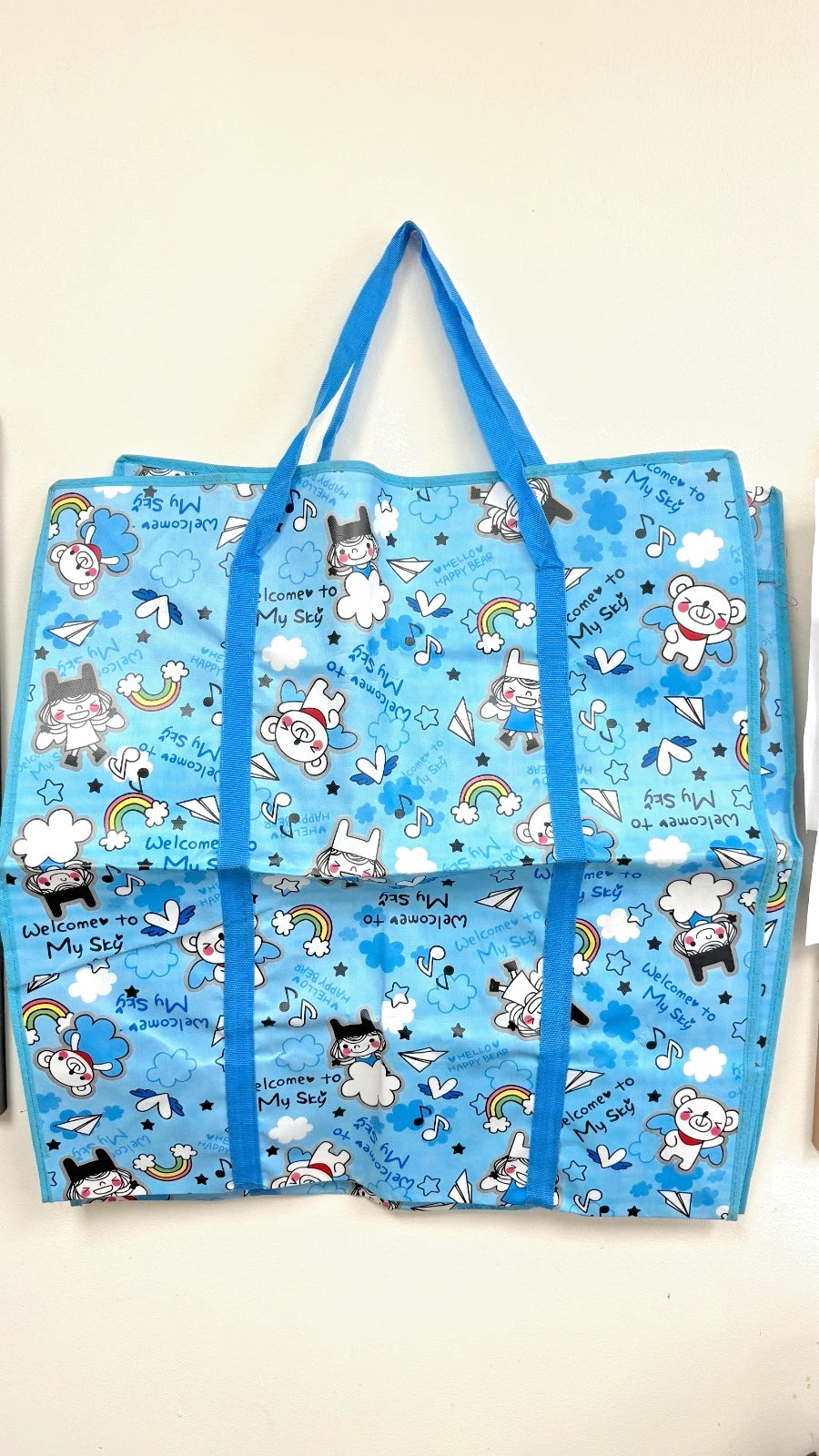 Jumbo Size Reusable Tote Bag Shoulder Waterproof Shopping Storage