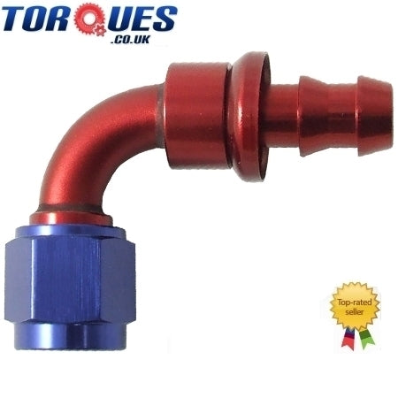 AN -10 (10AN JIC AN10) 90 Degree Push-On Socketless Fuel Hose Fitting
