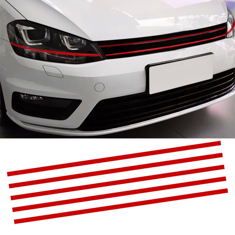 5x Car Styling Front Hood Grille Decal Stripe Sticker Decor Car