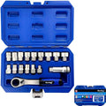 BlueSpot 17pc Drive Go Thru Socket Set Multi Fit 3/8" and 1/2" 10-24 mm Tool by BlueSpot
