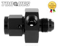 AN-6 Male to Female Twin 1/8" NPT Gauge/Sensor Side Port Adapter Black by Unbranded