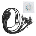 8 In 1 Usb Programming Cable & Driver Cd For Baofeng Motorola Kenwood