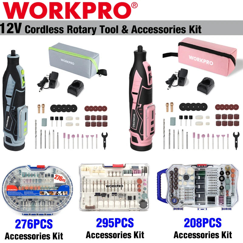 Workpro 12V Cordless Rotary Tool Kit 7500-32000 Rpm //20<wbr/>