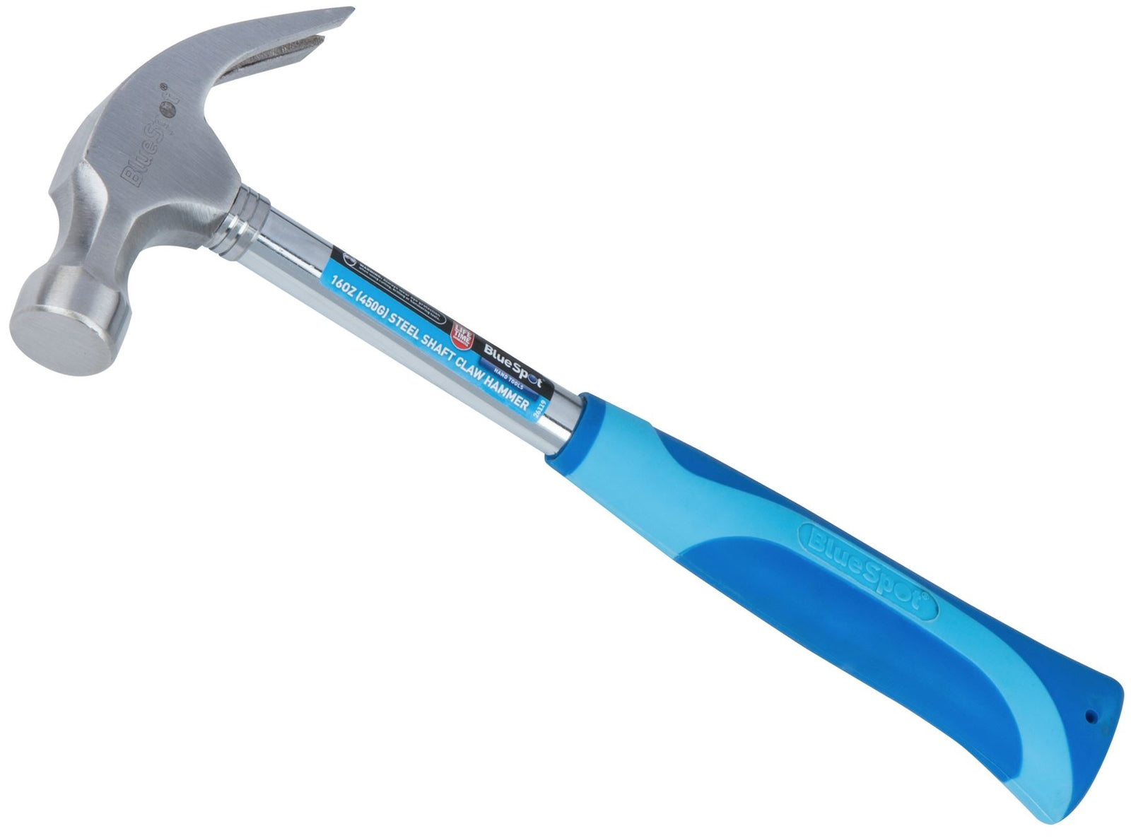 BlueSpot 16oz Claw Hammer Steel Shaft Rubber Grip by BlueSpot
