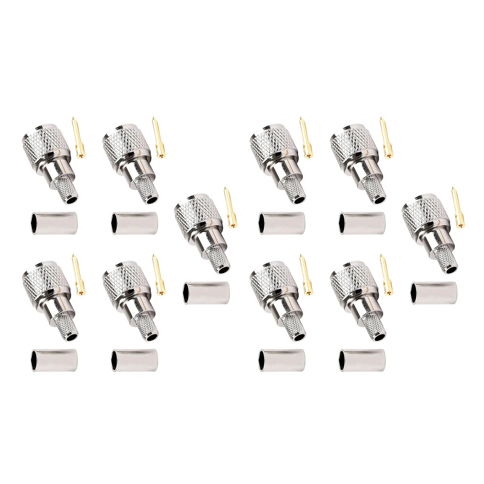 Mini-uhf Male Crimps Connector 50 Ohm For Rg-58/u Cable Radio Antenna