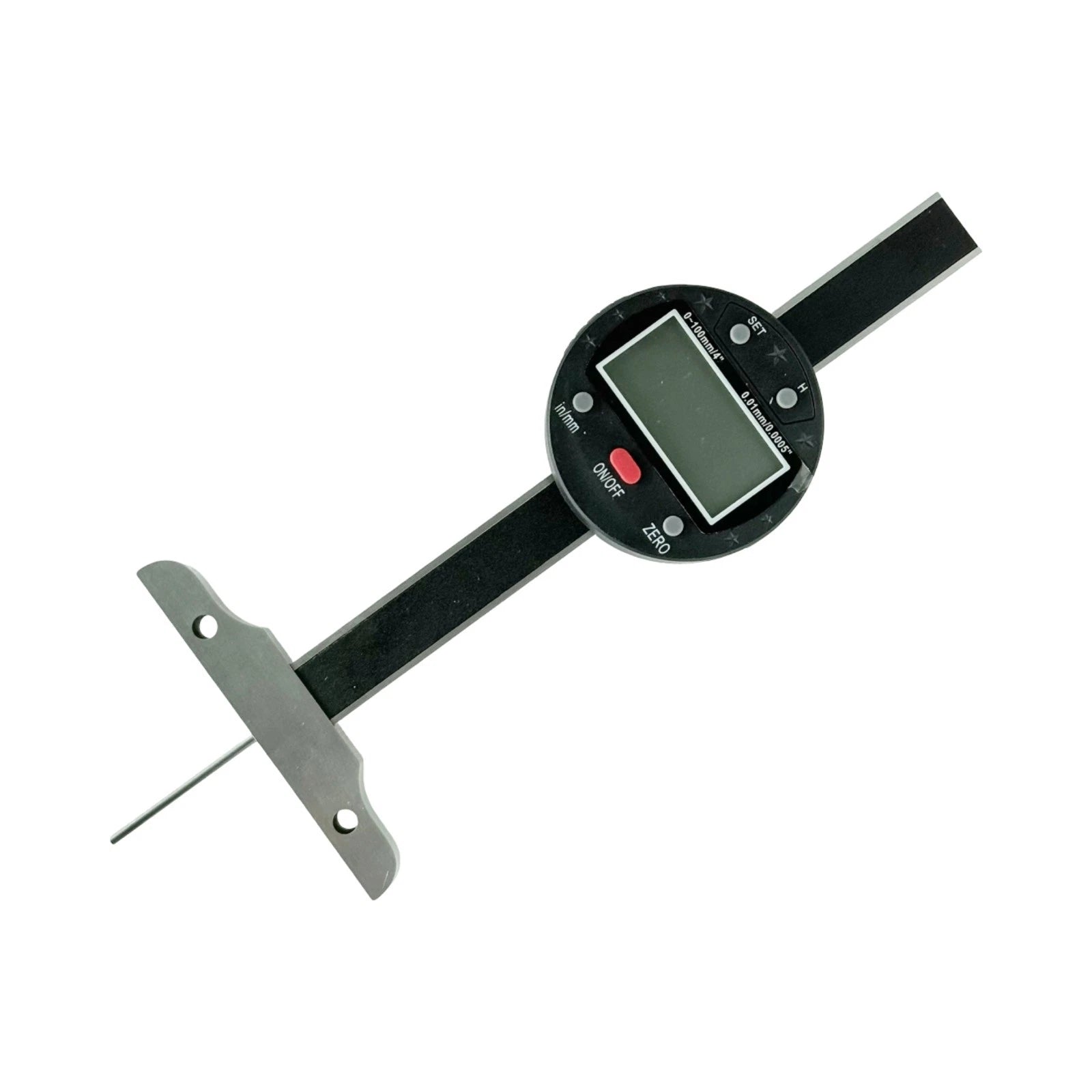 Digital Depth Gauge 0-100mm / 0-4 inch, Electronic Depth Measuring Tool with LCD