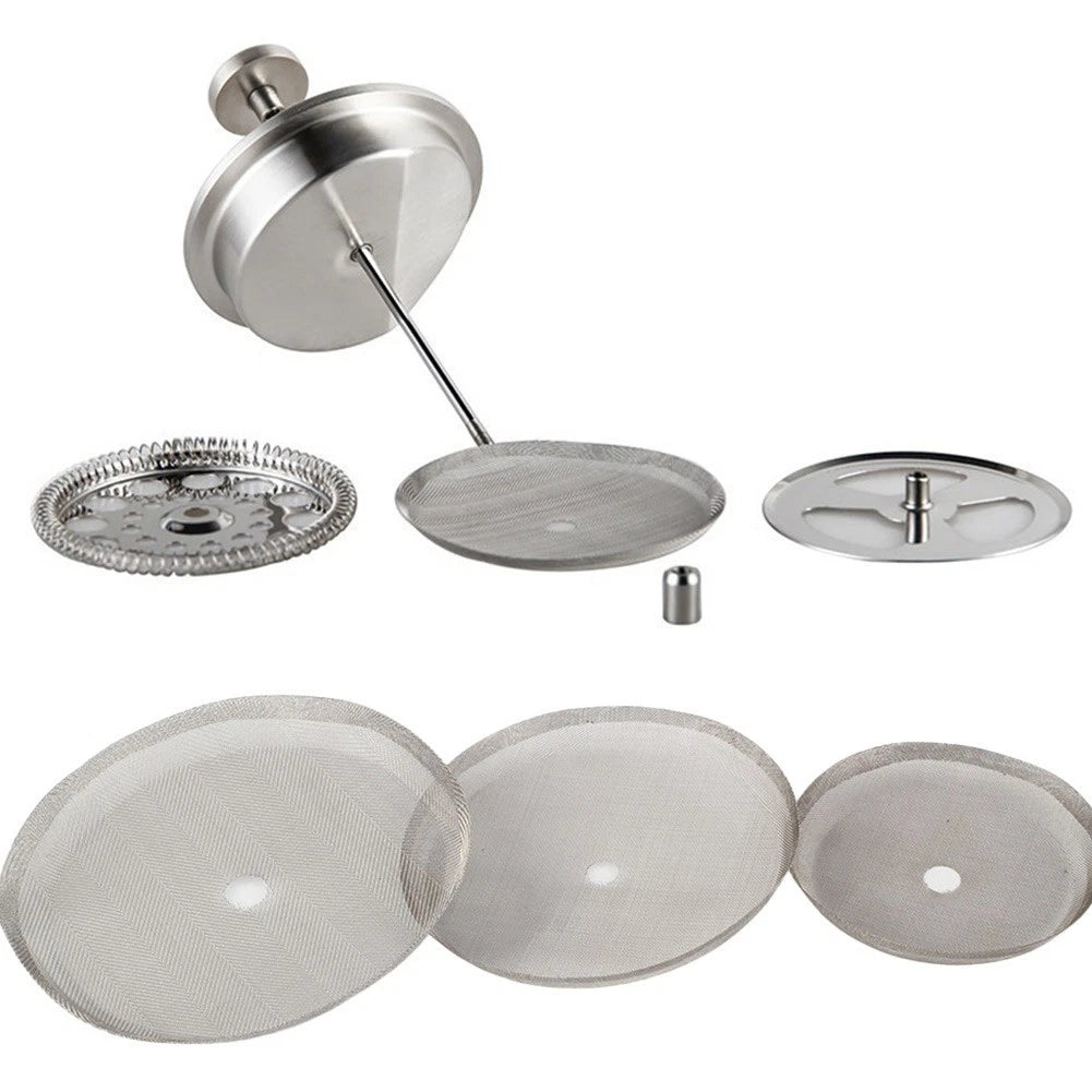 Coffee Press Filters Silvery Stainless Steel Reusable Kitchen