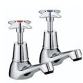 Standard Cross Head Basin Taps Chrome