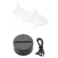 3d Shark 7 Color Changing Night Light Optical Illusion Mood Lamp