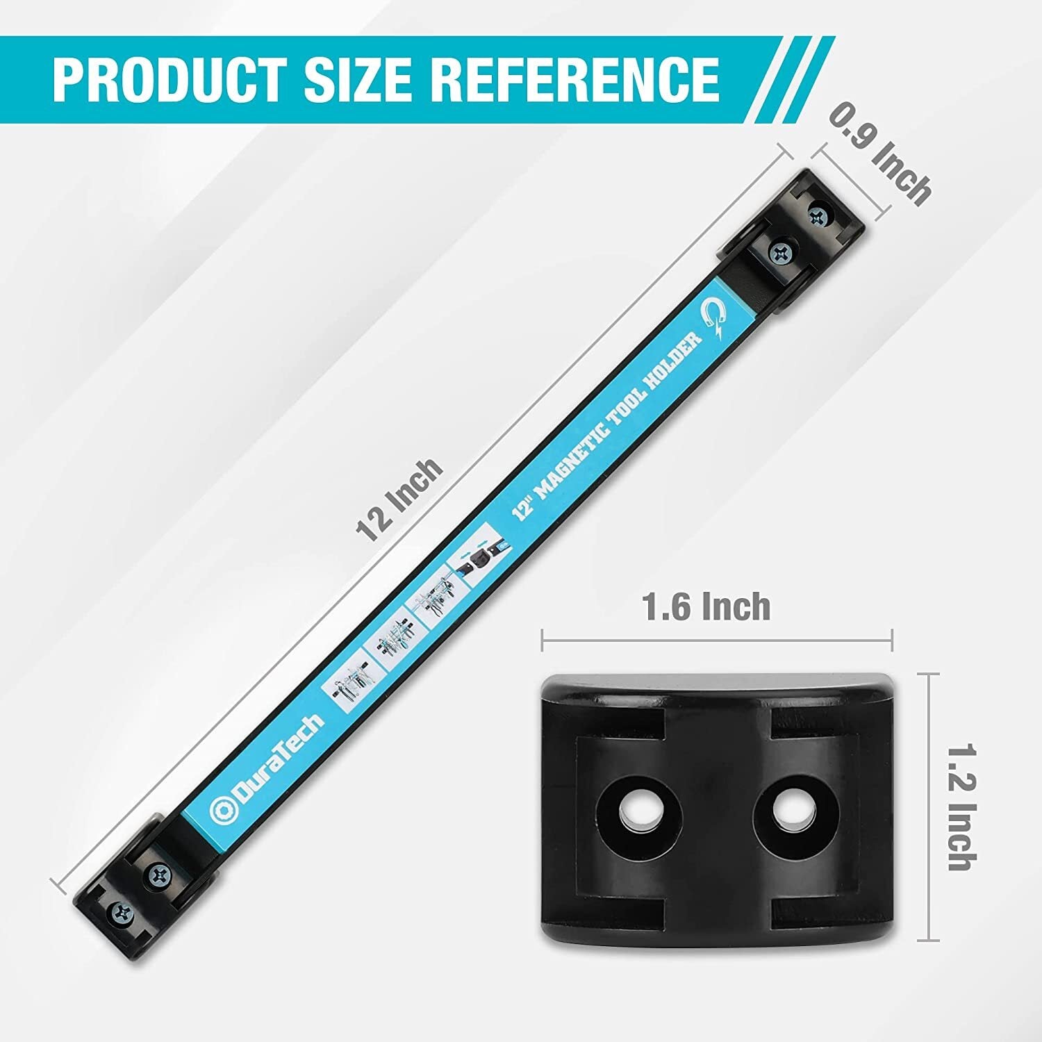 DURATECH 4-Pack Magnetic Tool Holder Strip by DURATECH