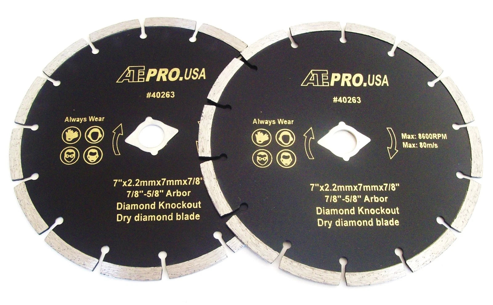 2 Ate Pro Dry Segmented Diamond 7" Saw Blades Wheel 40263 Wet Tile