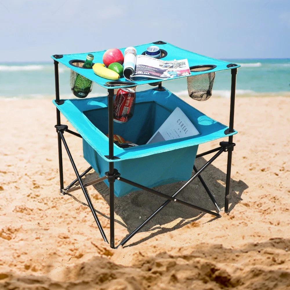 Villey Portable Folding Camping Picnic Table 4 Cup | Built Supply Co