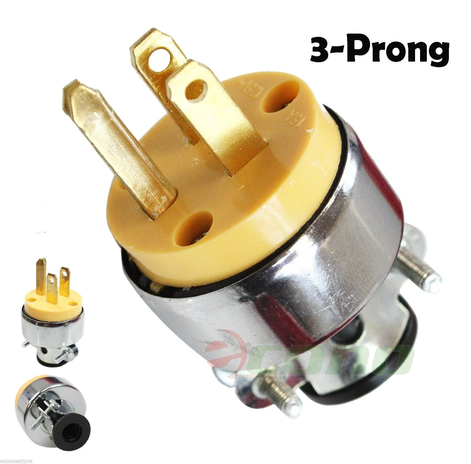 New 3-prong Replacement Male Electrical Plug Heavy-duty