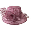 Summer For Womens Sun Hat With 10cm Brim Floral Organza And Mesh