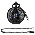 Mens Skeleton Mechanical Pocket Watch Half Hunter Pocket Watch Roman