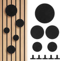 5 Pack Black Acoustic Panel Wall Hooks Holder No-Drill Groove Walls