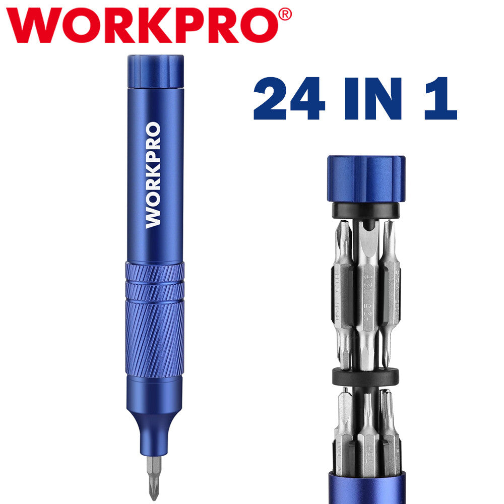 Workpro 24-in-1 Precision Screwdriver Multi-Bit Screwdriver W/s2 Steel