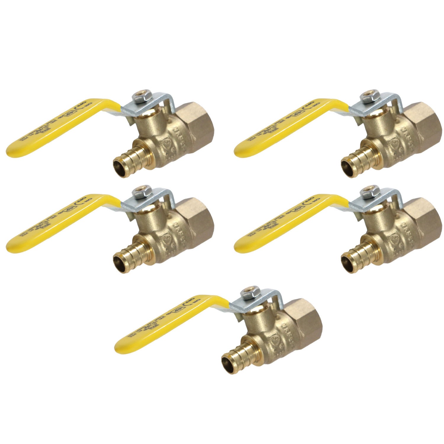 XFITTING 1/2" Pex B Female Ball Valve 5 Pack