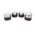 Set Of 4 Domed Steel And Black Wood Bench Anvils For Forming And