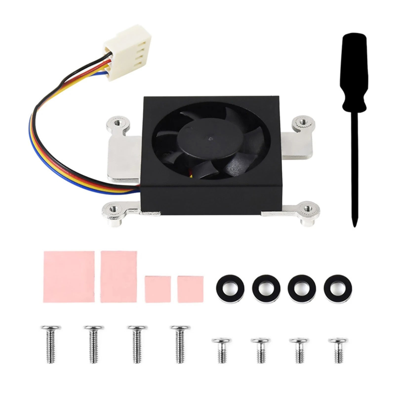 Cooling Fan W/ Tape Heatsinks Metal Frame For Raspberry Pi Compute