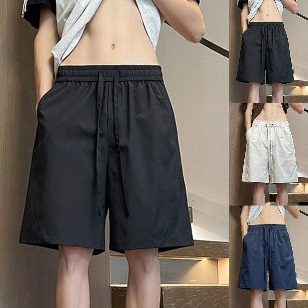 Men's Loose Fit Athletic Shorts Elastic Waist Comfortable Straight Cut