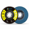 10 Pack 4.5” x 7/8" Professional 60 Grit Zirconia Flap Discs Grinding