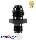 AN -6 (6AN) to 7/16" x 24 UNF Straight Adapter in Black