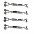 5/16" X 4-1/2" Jaw Jaw Turnbuckle Mil Spec,800 Lbs Wll Stainless
