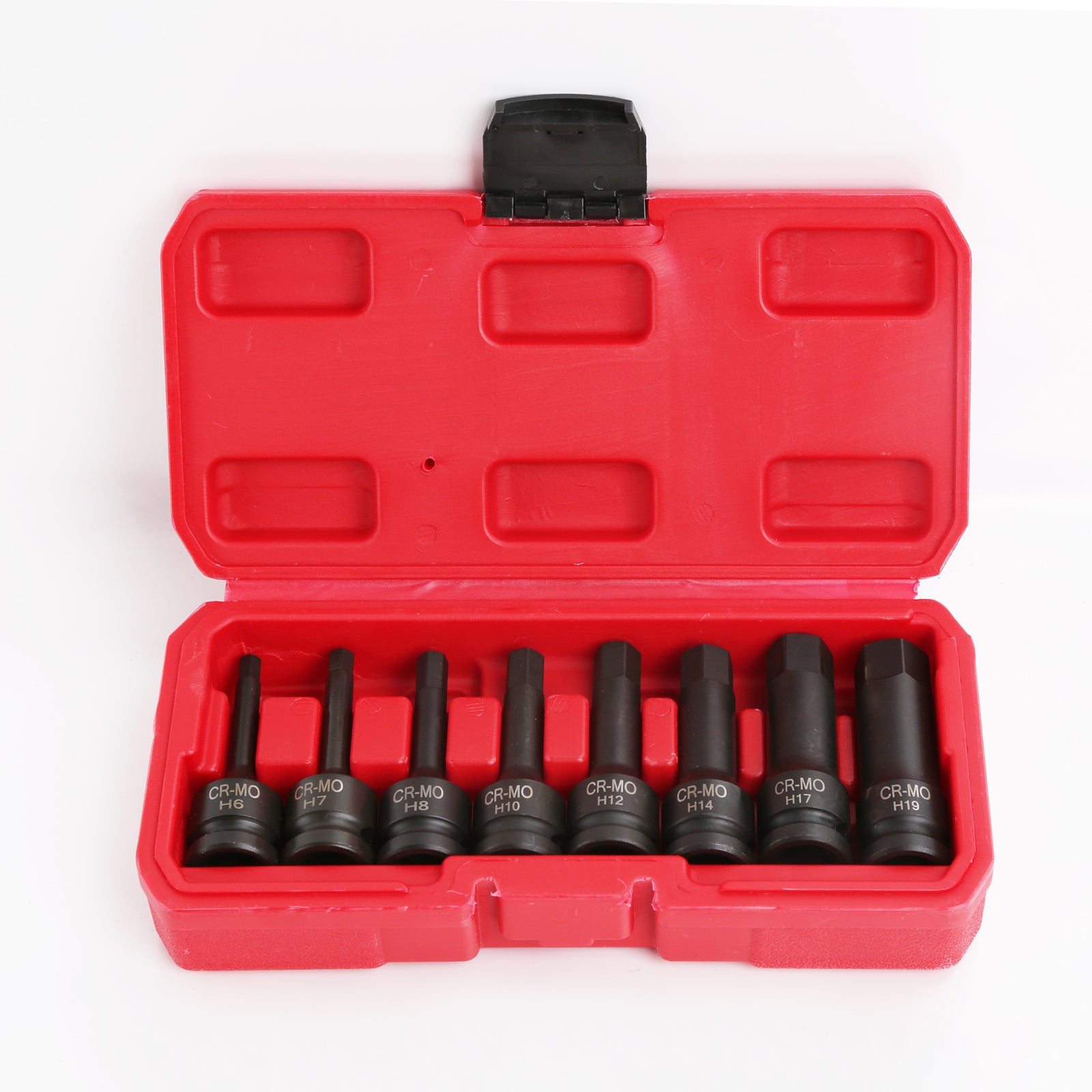 8PC Metric Set Long Air Allen Driver Auto 1/2" Dr Impact Socket Hex