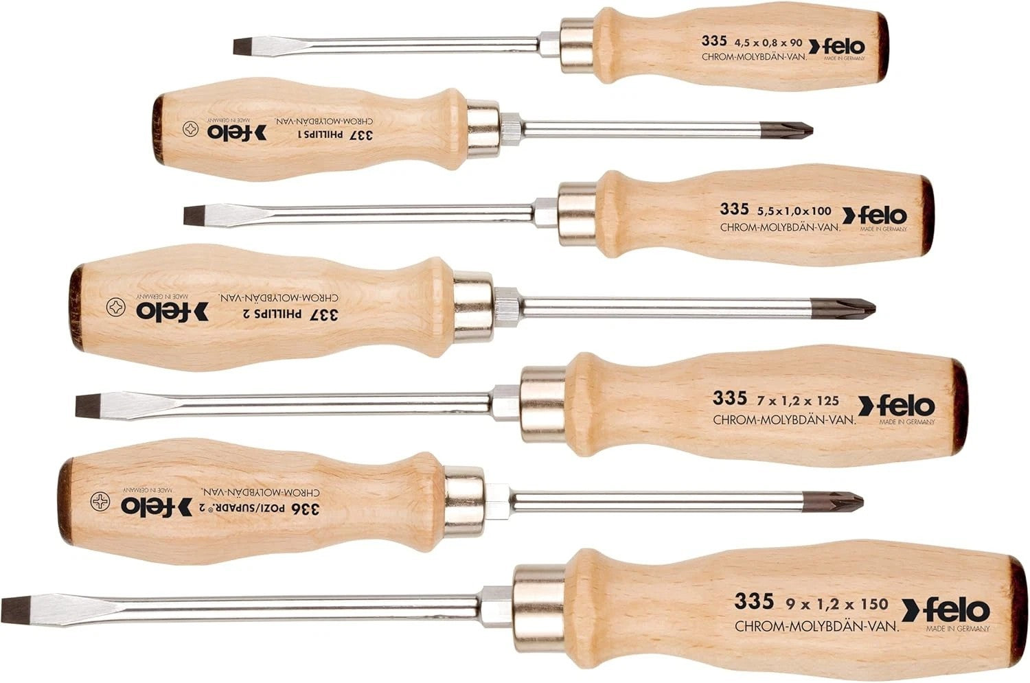 Felo 7pc Wooden Screwdriver Set
