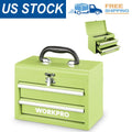 Workpro Portable Mini Tool Box 2 Drawers Metal Tool Chest W/ Ball
