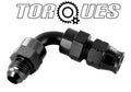 AN -6 (6AN AN6) 90 degree Male To 3/8" Hardline Tube Adapter Black