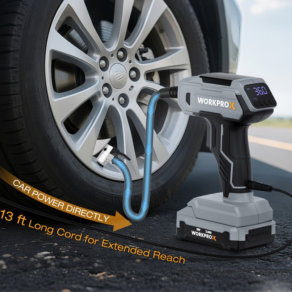 Workprox 150psi Portable Cordless Air Compressor Tire Inflator