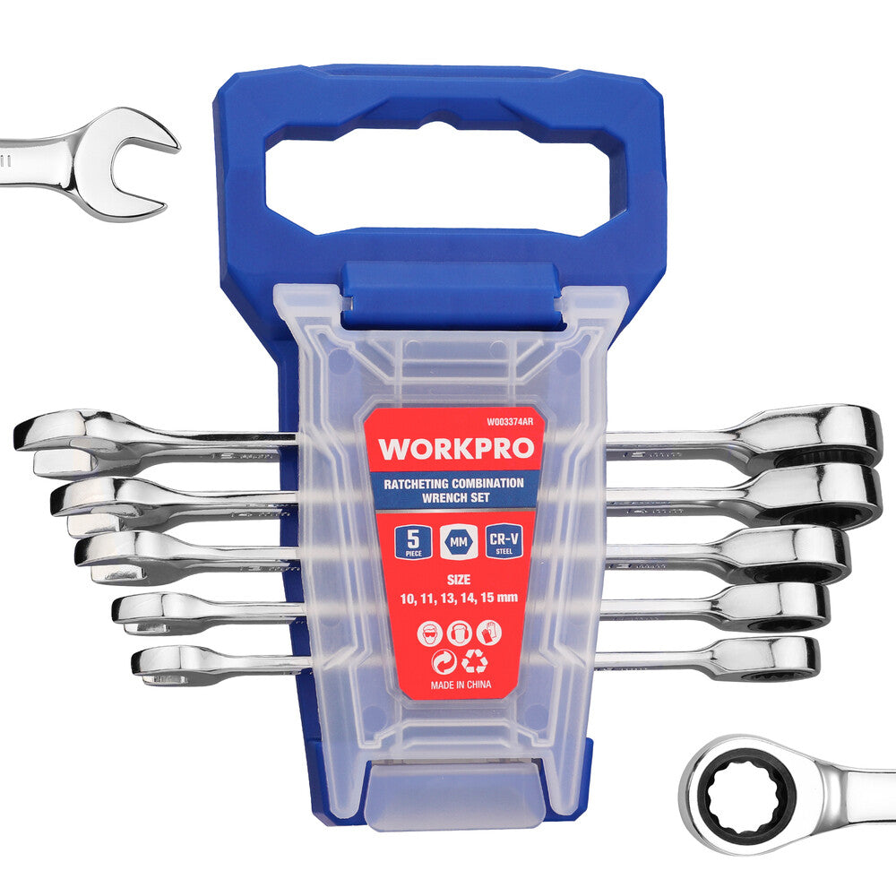 WORKPRO 5-Piece Ratcheting Wrench Set by WORKPRO