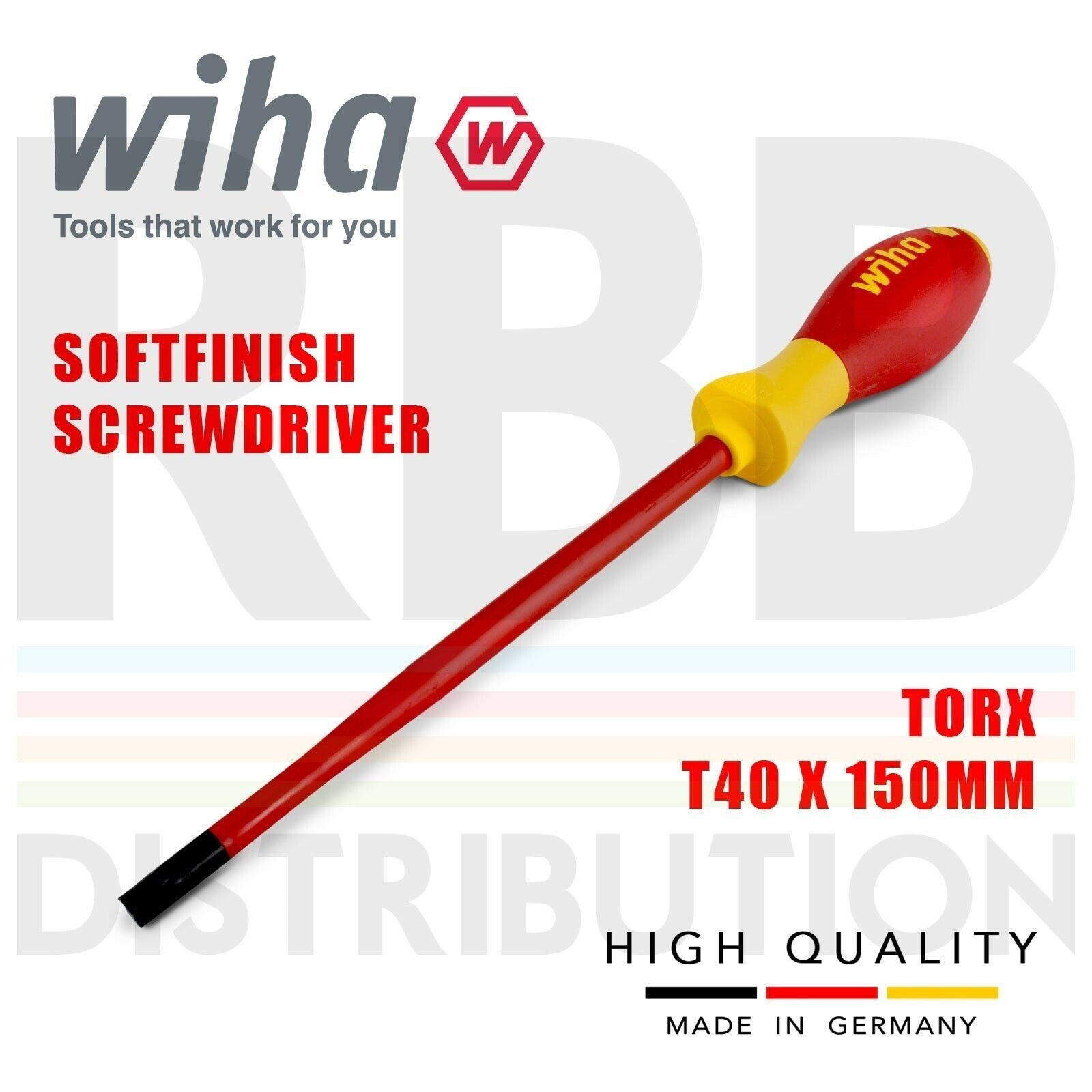 Wiha Screwdriver Torx T40 Head 1000V VDE by Wiha