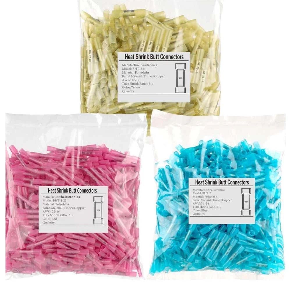 400/100x Waterproof Heat Shrink Butt Wire Splice Crimp Connectors
