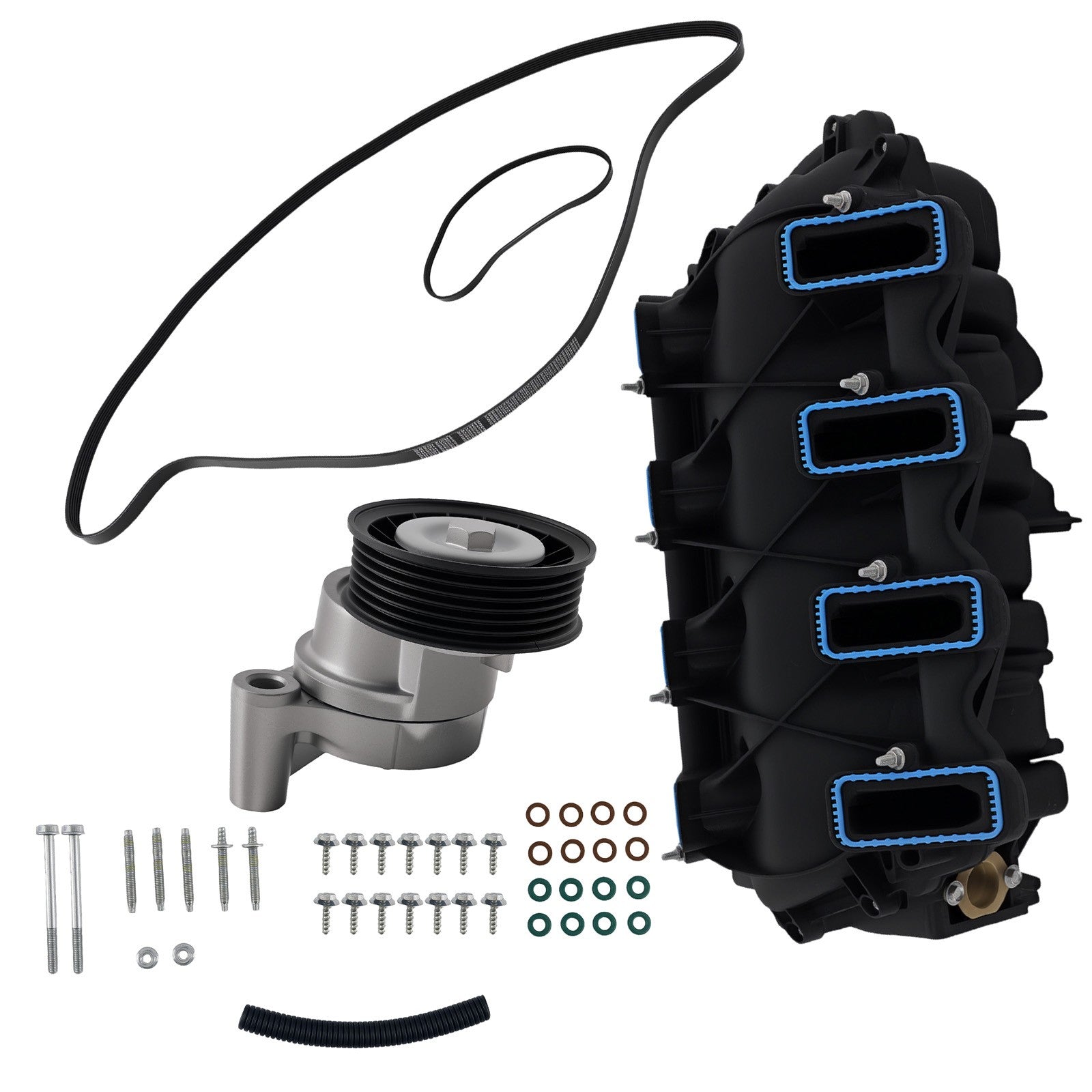 Complete Drive Belt Tensioner Kit with Intake Manifold for 2003-2006