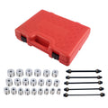 22PC Bearing Bush Press Tool Kit for Auto Workshop 34mm-80mm Sleeve Set M10-M18