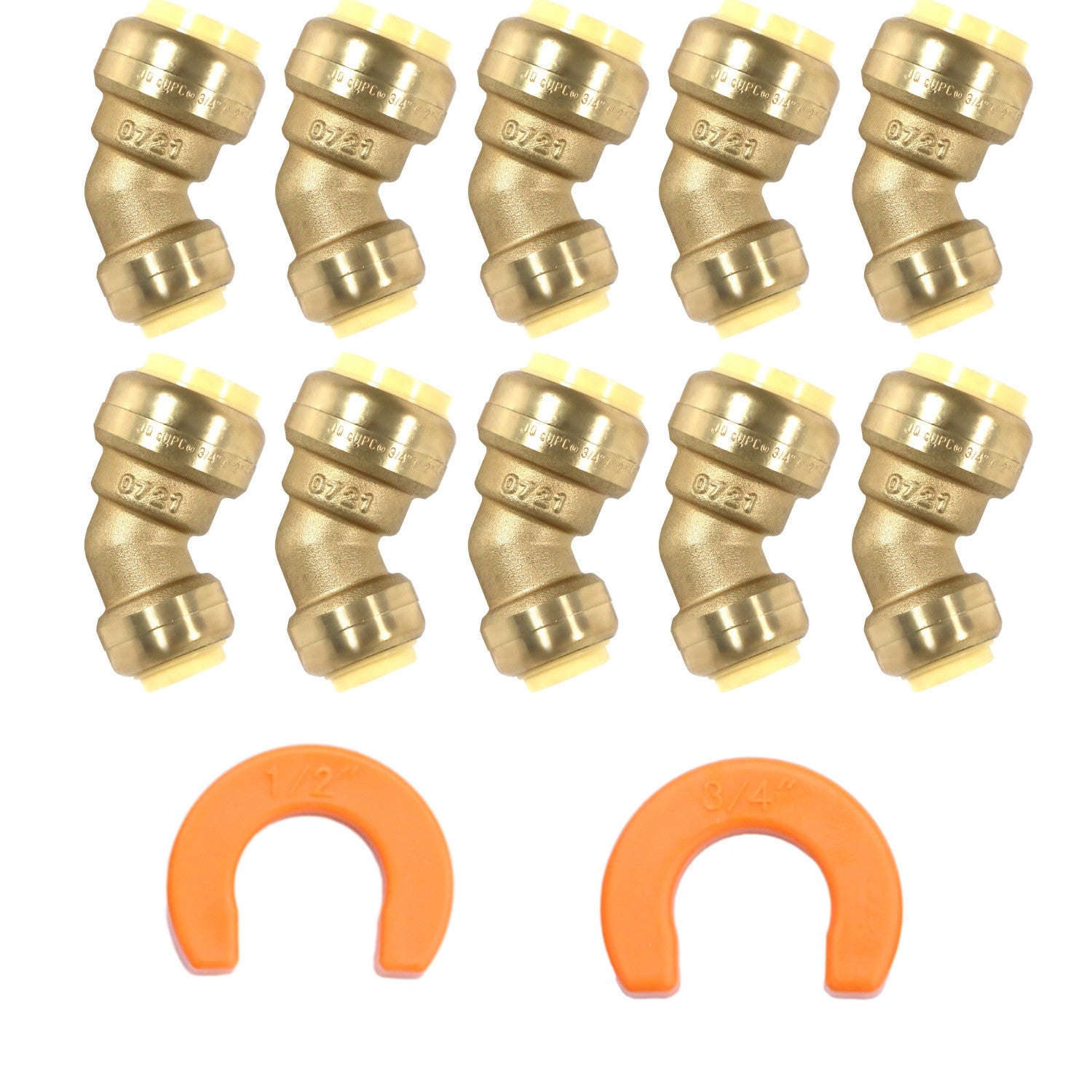 XFITTING Push Fit 45 Degree Elbow 10 Pack