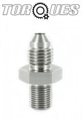 An -4 (an4 an 04) to 1/8" Bsp Bspp Straight Adapter in Stainless Steel