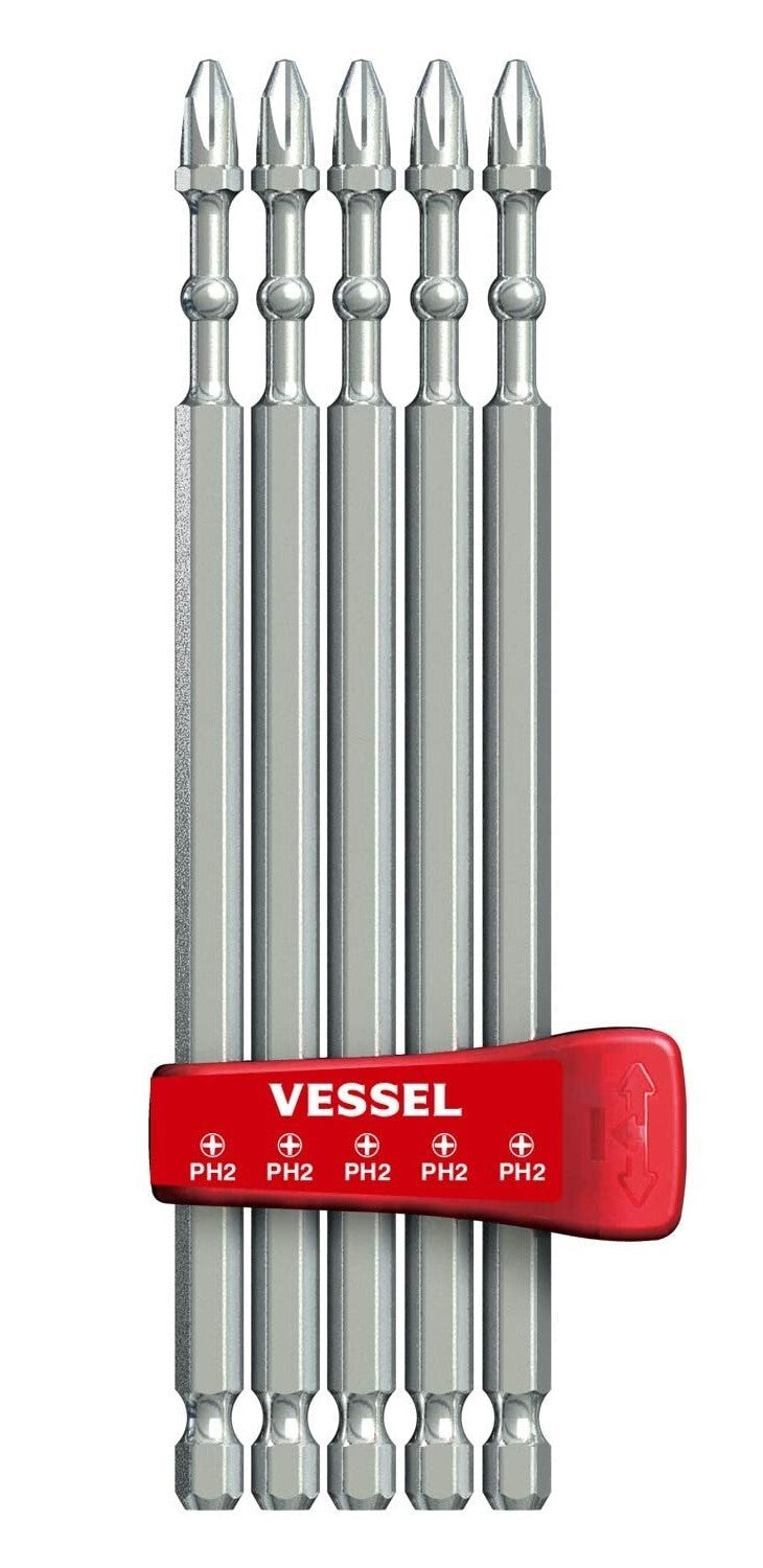 Vessel JIS Impact Bit Set 6" — 5pc