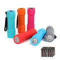 EverBrite 6PC 9 LED Flashlight Compact Handheld Bright Mini Torch