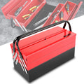 18" Tool Case Storage Workshop Box 3 Tier Steel Organizer Cabinet